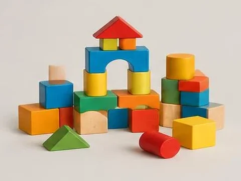 Jeu de construction en bois