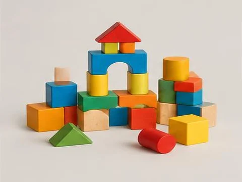 Jeu de construction en bois